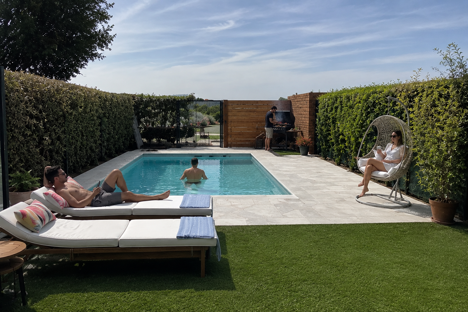 Proyecto Aqualuz — piscina residencial