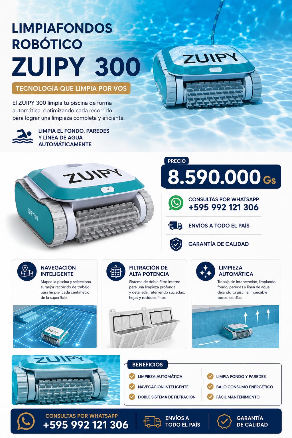 Limpiafondos Zuipy 300